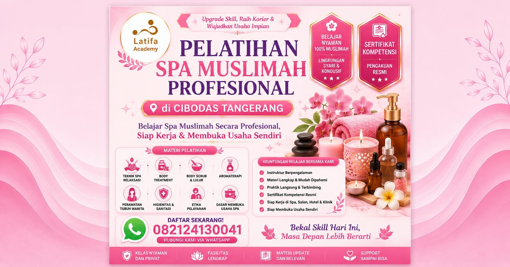 Pelatihan Spa Muslimah Profesional di Cibodas Tangerang 082124130041